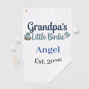 Opa's kleine vogeltjes babysouvenir golfbal golfhanddoek