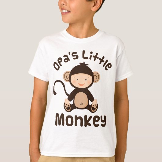Opas Little Monkey T-shirt (Voorkant)