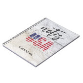 Opa's Naam, Patriottisch USA Vlag Spiraal Notitieb Notitieboek (Linkerzijde)