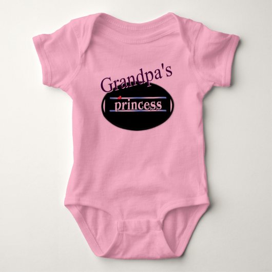 Opa's Prinses Baby Outfit Romper (Voorkant)