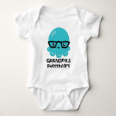 Opa's schat blauwe Kawaii Octopus Romper (Voorkant)