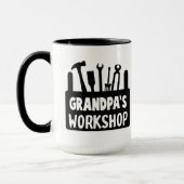 Opa's workshop voegt tekst toe mok (Links)