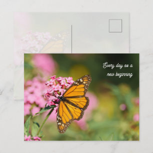 Opbeurende en inspirerende monarchvlinder briefkaart