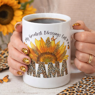 Opbeurende Zonnebloem Boodschap voor Mama Koffiemok