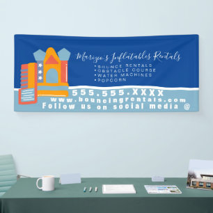 Opblaasbaar Kasteel Springhuis Stuitfeest Verhuur Spandoek