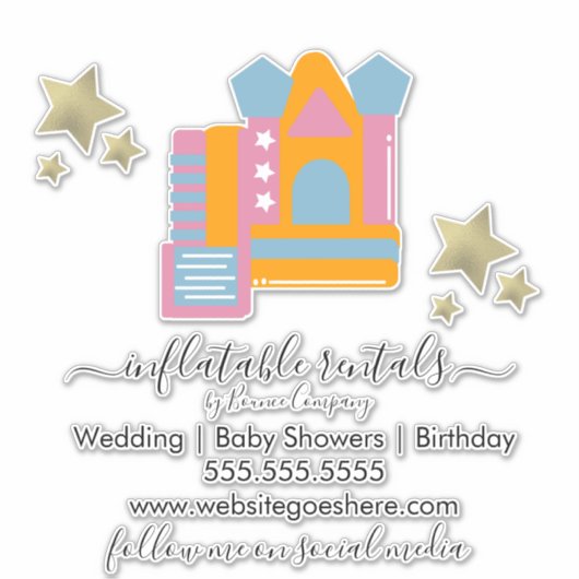 Opblaasbaar winkelcentrum Slide Car Decal Sticker (Voorkant)