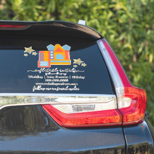 Opblaasbaar Zakelijk Springkasteel Glijbaan Auto S Sticker