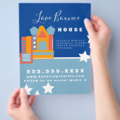 Opblaasbare Castle Jump House Bounce Party Rentals Flyer (Hand)