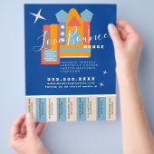 Opblaasbare Castle Jump House Bounce Party Rentals Flyer (Hand)