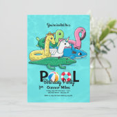 Opblaasbare Pool Speelgoed Uitnodiging (Staand voorkant)