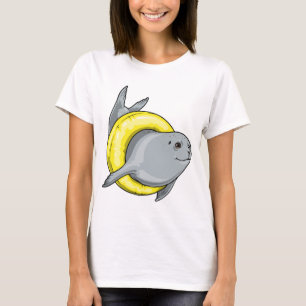 Opblaasbare zeehond zwemmen zomer t-shirt