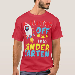 Opblazen in kleuterschool naar school t-shirt