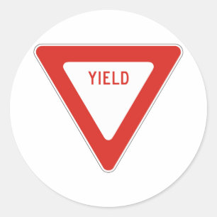 Opbrengststraat verkeersbord symbool Let op verkee Ronde Sticker