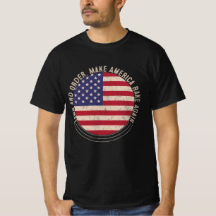 Opdracht en orde. Amerika weer ramen T-shirt