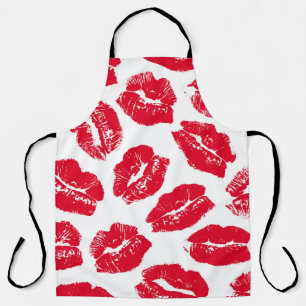 Opdruk Kiss Rode Lippen: Naadloos Schort