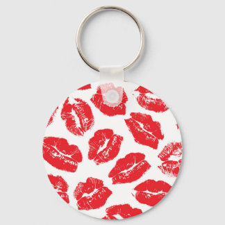 Opdruk Kiss Rode Lippen: Naadloos Sleutelhanger
