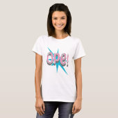 Ope, Funny Midwestern Slang | Retro Pink and Blue T-shirt (Voorkant volledig)