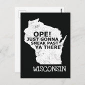 Ope Sneak Passé Ya There Wisconsin Carte Citation  (Devant / Derrière)