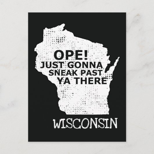 Ope Sneak Passé Ya There Wisconsin Carte Citation  (Devant)