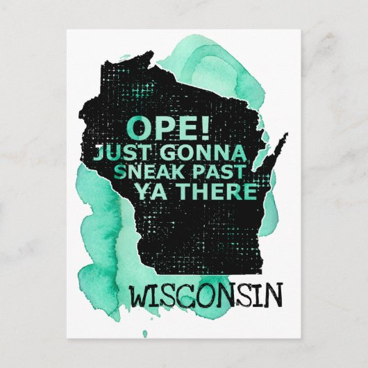 Ope Sneak Passé Ya There Wisconsin Carte Citation  (Devant)