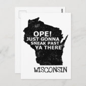 Ope Sneak Passé Ya There Wisconsin Carte Citation  (Devant / Derrière)