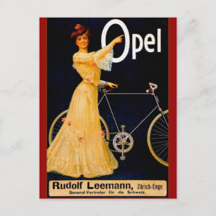 Opel Bicycles reclame Briefkaart