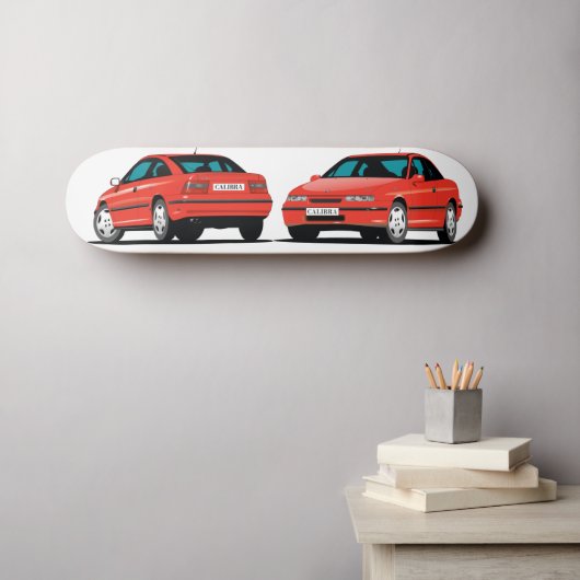 Opel Calibra red Skateboard (Muurkunst (Horizontaal))