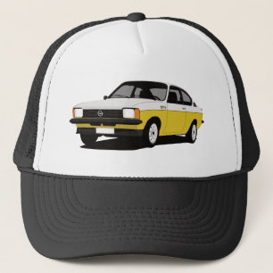 Opel Kadett GT/E Coupé wit geel Trucker Pet