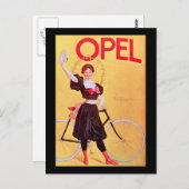 Opel -  Poster voor fietsen ( 1900 ) Briefkaart (Voorkant / Achterkant)