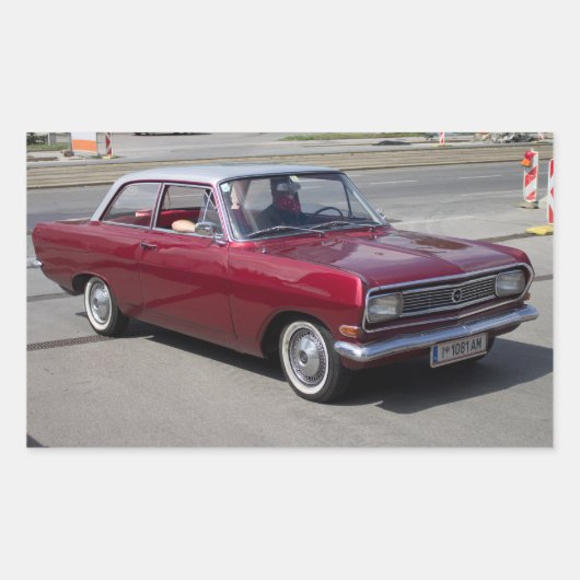 Opel Rekord 1900 Rechthoekige Sticker (Voorkant)