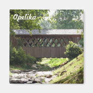 Opelika Alabama bedekte Bridge Photo Magnet Magneet