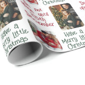 Open 25 december Merry Little Kerstfoto Cadeaupapier (Rol Hoek)