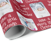 Open 25 december Merry Little KerstPhoto Wr Cadeaupapier (Rol Hoek)