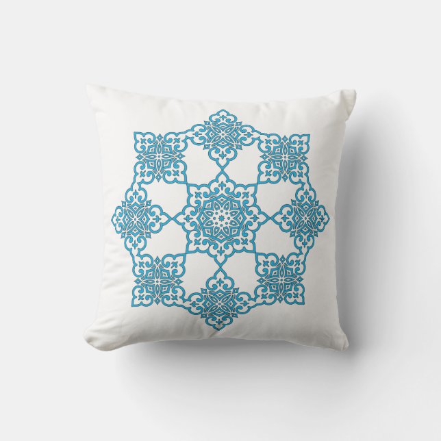 Open Accent Pillow-Moroccan Print Buitenkussen (Voorkant)
