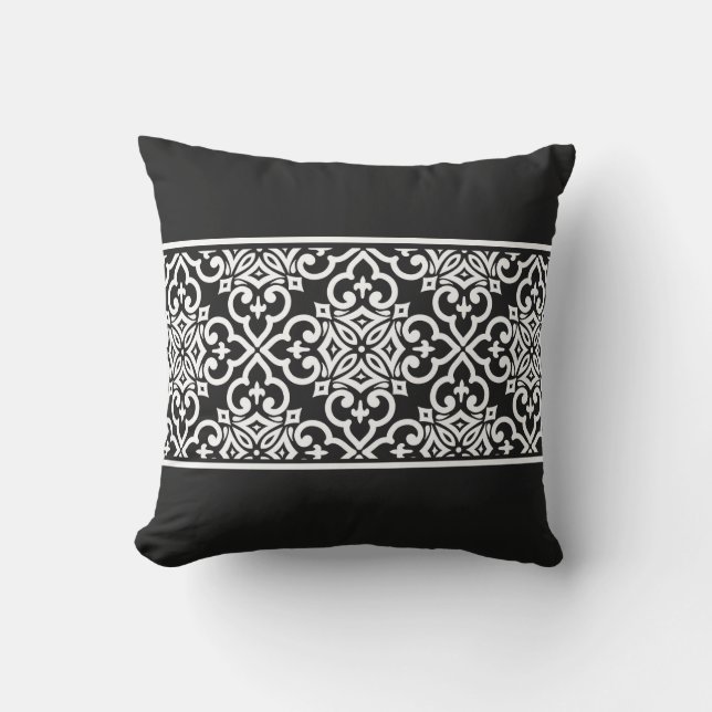 Open Accent Pillow-Moroccan Print Buitenkussen (Voorkant)