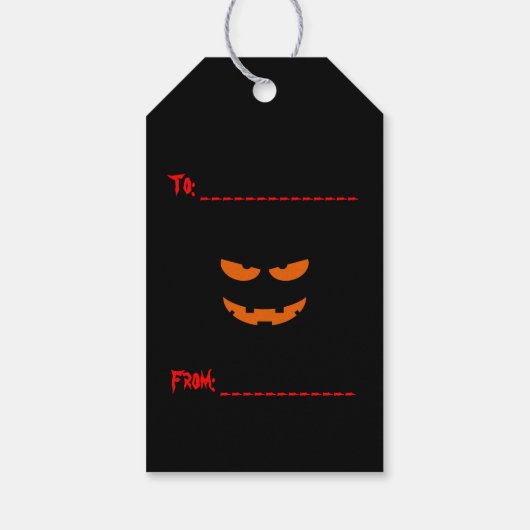 Open als je Creepy graveyard Halloween Gift T Cadeaulabel (Achterkant)