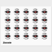 Open als u bent flauwgevallen, eng Eyeball-Sticker Ronde Sticker (Vel)