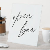 Open balk voor hedendaags handschrift reclamebord met voetstuk (Insitu)