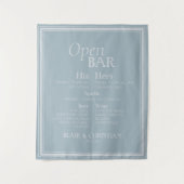 Open Bar and Signature Drink Coastal Blue Wedding  Wandkleed (Voorkant)