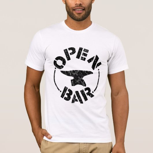 OPEN-BAR-BLACK T-SHIRT (Voorkant)