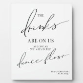 Open bar bruiloft bord tabletop Plaque Fotoplaat (Voorkant)