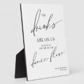 Open bar bruiloft bord tabletop Plaque Fotoplaat (Zijkant)