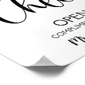 Open bar Cheers bruiloft Poster (Hoek)