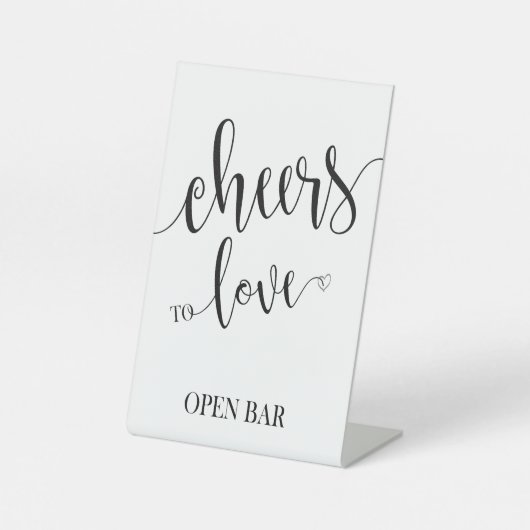 Open Bar Chefs Mariage panneau de piédestal (Recto)