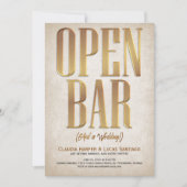 Open Bar Funny Faire-part de mariage (Devant)