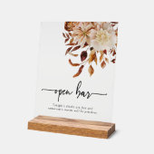 Open Bar Herfst Acrylteken Acryl Bord (Hoek)