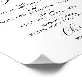 Open bar Menu wedding sign Poster (Coin)