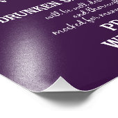 OPEN BAR party of bruiloft bord Foto Afdruk (Hoek)