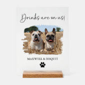 Open Bar Pet Drink Acrylique Mariage Connexion pou (Recto)