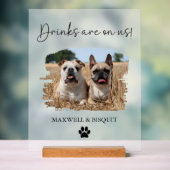 Open Bar Pet Drink Acrylique Mariage Connexion pou (Neutre)